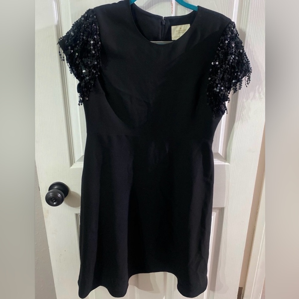 Kate Spade Women’s 10 Black Sequin Dress - Picture 1 of 11